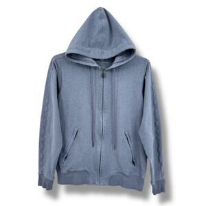 Mack Weldon jacket men's small full zip hooded sweatshirt athleisure hoodie blue